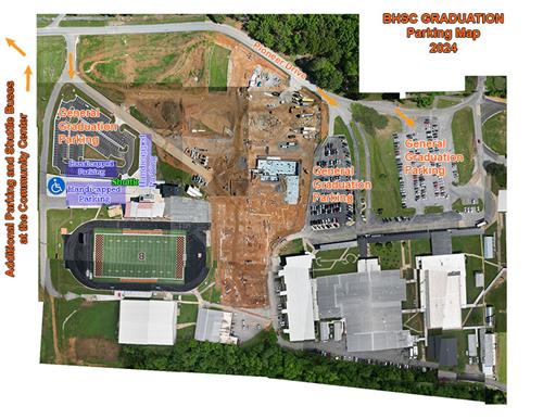 BHSC Graduation Parking Map 2024